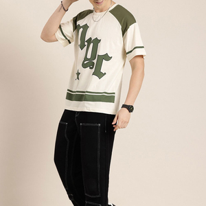 ผู้ผลิตขายส่งเสื้อยืดผู้ชายแบบลำลองผ้าฝ้าย 100% ดีไซน์ล่าสุด พิมพ์ลายสกรีน คุณภาพสูง ไม่เป็นขุย น้ำหนัก 180 กรัม ทรงหลวม - Product Image 3