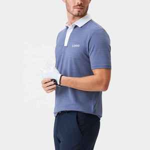 Camiseta Polo de Alta Calidad con Bordado de Tela Jacquard para Hombre, Camisetas de Golf con Logotipo Personalizado, Camisetas Polo de Manga Corta Regular - Product Image 5