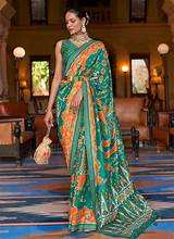 Sarees Tradicionales Indios y Pakistaníes para Adultos, Colección Clásica de Seda, Elegantes Sarees Tradicionales Inspirados en India y Pakistán - Product Image 5