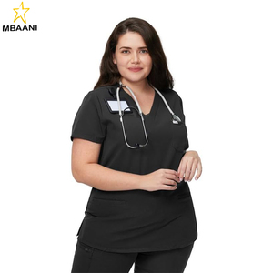 Medical <b>Scrub</b> <b>Tops</b> for Women - Soft Stretch V-Neck <b>Top</b> <b>Scrubs</b> with 3 Pockets - Product Image 1