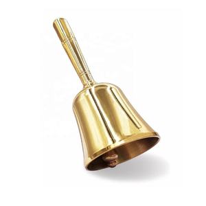 Heavy & Shiny Brass Temple Bell with Handle, Sheshnaag Design Brass Bells for Home Temple Pooja <b>Mandir</b>, Large Handle Brass Bell - Product Image 6