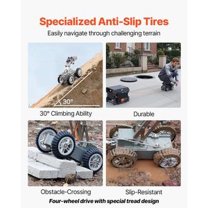 Robot per Ispezione Tubi Fognari Industriale 394FT con Telecamere Anteriori/Posteriori da 2MP, Tablet Touchscreen, Protezione IP68 - Product Image 6