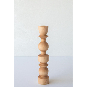 Classic Wooden Candlestick Holder Tapered Shape Natural Finish Home Decoration Set of Three Lighting <b>Candle</b> <b>Taper</b> On Sale - Product Image 5