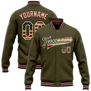 Chaqueta Varsity Unisex Personalizada de Alta Calidad con Parche de Chenilla Bordado, Estilo Vintage Hip Hop, Resistente al Viento, Ecológica, con Cuello Alto, Tipo Béisbol - Product Image 3
