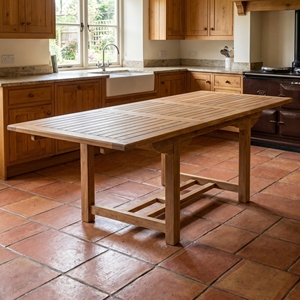Nueva Mesa Extensible Rectangular Moderna y Minimalista de Madera de Teca Natural Grado C para Exteriores, Conjuntos de Muebles para Patios, Venta al Por Mayor - Product Image 3