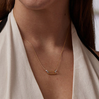 AN082 Collier pendentif en argent sterling 925 de luxe avec zircon, motif trombone entrelacé, pour femme, bijoux fins tendance, cadeaux de Saint-Valentin