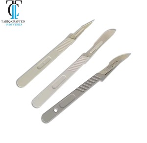 Scalpel chirurgical stérile jetable avec lame en acier inoxydable et manche en plastique pour usage médical et chirurgical - Product Image 5