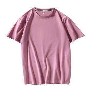 Camiseta de Manga Corta para Hombre, Cuello Redondo, Color Verde Claro, Corte Regular, Color Sólido, Tejido de Punto de Algodón, Informal, Transpirable - Product Image 5