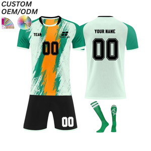 Tenue de football personnalisée avec logo d'usine, respirante, 100 % polyester, séchage rapide, uniforme d'équipe, support OEM ODM pour la vente en gros de vêtements de football - Product Image 5