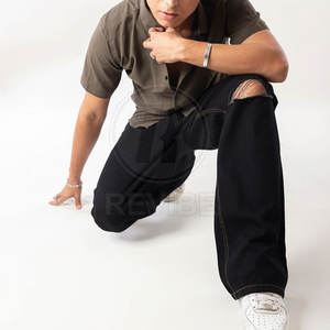 Pantalones vaqueros holgados de alta calidad, pantalones vaqueros holgados informales, pantalones vaqueros holgados a bajo precio para venta en línea, hechos en Pakistán - Product Image 6