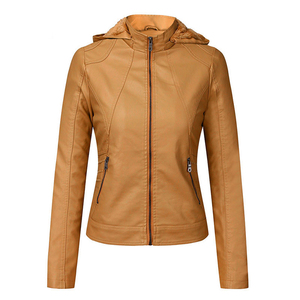 Veste en cuir pour femme, texture douce, manteau décontracté tendance, manches longues, qualité supérieure, fabrication OEM ODM sur mesure, vente en gros - Product Image 6
