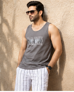 Camiseta sin Mangas con Cuello Redondo Gris para Hombre AULTRA ONE ENTERPRISES, Diseño Impreso en 3D, Informal, Transpirable, Tejida, 100% Algodón, 220g - Product Image 4