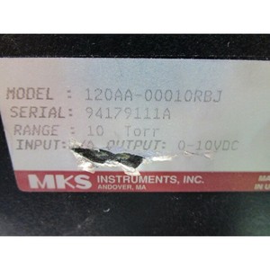 MKS 120AA-00010RBJ Baratron, 10 Torr, 0-10VDC - Équipement et pièces semi-conductrices d'occasion fiables à l'échelle mondiale - Product Image 6