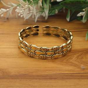 Golden Fish Bangle Antique Brass Cuff <b>Bracelet</b> Bohemian Adjustable Open Cuff Handmade Gift for Her - Product Image 3