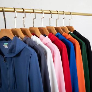 Vente en gros usine : Sweat à capuche zippé épais pour homme avec broderie, personnalisable, de haute qualité, avec impression de logo sur mesure, en coton - Product Image 3