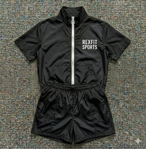 Rexfit Sports Mens Lightweight Windproof Nylon Sweatsuit 3M <b>Reflective</b> <b>Jacket</b> and Pants Tracksuit Set Wholesale - Product Image 3
