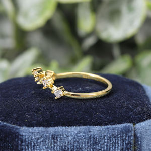 Bague de fiançailles unisexe AMBER JEWELS Crown Moissanite en argent 925 plaqué rhodium, certifiée IGI, taille brillant, sertissage à griffes, classique - Product Image 2