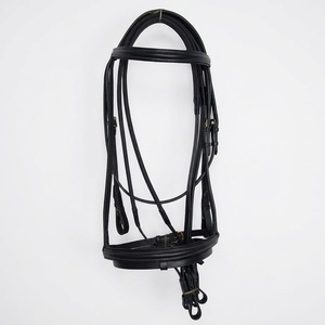 Conjunto de Brida de Cuero Marrón para Caballo con Riendas Ajustables, Equipo de Equitación, Brida y Cabezada - Product Image 1