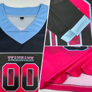 เสื้อฟุตบอลอเมริกันแบบกำหนดเองสำหรับผู้ชาย คอวี พิมพ์ลายด้วยความร้อน ระบายอากาศได้ดี โพลีเอสเตอร์ พิมพ์ชื่อทีมและหมายเลข สำหรับผู้ใหญ่ ทุกฤดูกาล ด้านหน้า - Product Image 3