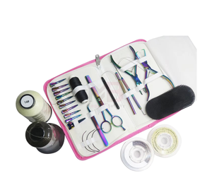 Professional Commercial Use Hair <b>Extension</b> & <b>Micro</b> Links Hair <b>Extensions</b> Tools Kit in Metal Custom Logo - Product Image 1