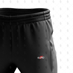 Survêtement de sport d'extérieur pour homme en coton et polyester avec logo personnalisé, couleur unie, taille à cordon de serrage, coupe décontractée, léger - Product Image 4