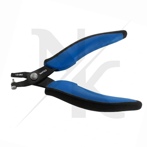 Jewelry <b>Bench</b> Tools Mini Hole Punch Pliers 1.5mm Pin 140mm with Spring <b>Plastic</b> Handles Crafting Metal Cutting Hole Punch Tools - Product Image 2