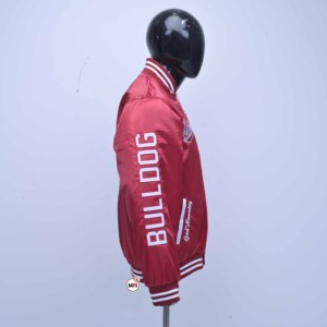เสื้อแจ็คเก็ตวาร์ซิตี้สีแดงสำหรับผู้ชาย ดีไซน์ปักตัวอักษร ปกเสื้อพับได้ ผลิตจากโพลีเอสเตอร์ สไตล์เพรปปี้ ทรงปกติ เหมาะสำหรับใส่ในฤดูใบไม้ร่วง - Product Image 5