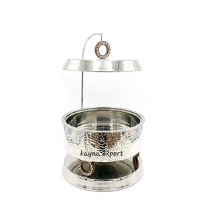 Kayna Export - Recipiente para Calentar Comida de Acero Inoxidable 201, Decorativo y Elegante, con Acabado Pulido, Capacidad de 4L, Base para Velas, Cúpula para Exhibición en Buffet - Product Image 2