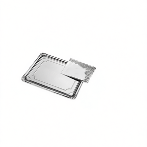 ถาดกระดาษสีเงินแบบใช้แล้วทิ้งสำหรับชุดอุปกรณ์จัดงานปาร์ตี้ - Product Image 1