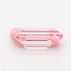 Diamant de laboratoire rose vif fantaisie 3,00 ct VS1, taille émeraude en forme de feuille (FLAME) à facettes, certifié IGI, pierre libre pour la fabrication de bijoux - Product Image 5