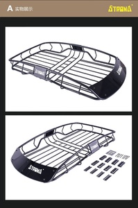 Canasta Portaequipajes de Acero Resistente para Techo con Capacidad de 75 kg para Expediciones - Product Image 6