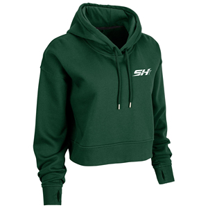 Sudadera con Capucha Corta Premium para Mujer, Tejido Suave, Estilo Casual Urbano, Hombros Caídos, Transpirable, Ecológica, Tejida - Product Image 3