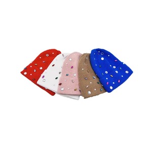 Gorro de Invierno Unisex para Adultos, de Acrílico, con Pedrería y Bordado a Mano, Forro Polar Grueso, Estilo Moderno - Product Image 6