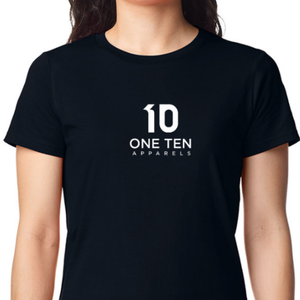 Camiseta de Mujer de Peso Medio en Color Negro, Algodón Suave, Manga Corta, Cómoda, Informal, Básica, de Primera Calidad - Product Image 6