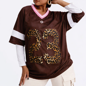 <b>Y2K</b> Streetwear Top Custom Sublimation Design Print Wholesale Boxy Drop Shoulder 240GSM Polyester Mesh American Football Jersey - Product Image 5