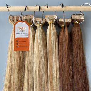 Extensions de cheveux à bandes adhésives, couleur personnalisée, cuticules alignées, cheveux humains Remy, 100% extensions à bandes adhésives - Product Image 4