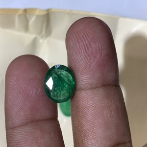 Esmeraldas naturales de corte ovalado, piedras preciosas verdes para la fabricación de joyas, piedras sueltas pulidas - Product Image 3