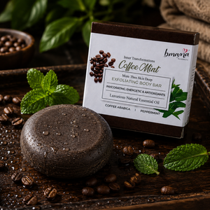Bmama Savon Exfoliant Corps au Café et Menthe Naturelle, Gommage Corporel au Café et Menthe Poivrée, Savon de Bain OEM ODM Marque Privée 100g - Product Image 5