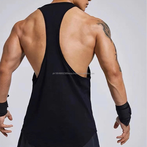 Débardeur de sport pour homme à séchage rapide, dos en Y, coupe ample, en polyester et élasthanne respirant, vente en gros - Product Image 3