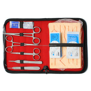 Kit complet d'entraînement à la suture JS-SPK-001 avec coussinet en silicone réutilisable, instruments en acier inoxydable, logo personnalisé, matériel chirurgical en plastique - Product Image 3