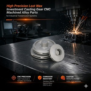 Pièces en alliage usinées CNC de haute précision par moulage à la cire perdue pour systèmes de transmission industriels - Product Image 2