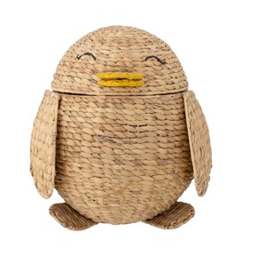 Cesta de Jacinto de Agua en Forma de Pato, Tejida, Decorativa, Organizador de Almacenamiento con Tapa, Linda Decoración para el Suelo de la Habitación Infantil - Product Image 4