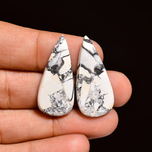 พลอยมาลิกาโนแจสเปอร์ทรงหลังเบี้ย เกรด AAA+ ธรรมชาติ ยี่ห้อ FAIJAN GEMS แหล่งกำเนิดราชสถาน รูปทรงคละแบบ สำหรับทำเครื่องประดับ - Product Image 2