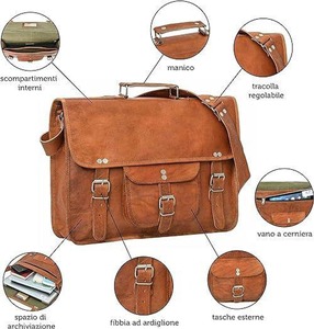 Bolso Mensajero de Cuero, Económico y Elegante, Bolso de Hombro para Hombre, para Uso Diario y Negocios, Bolso Mensajero de Cuero Premium - Product Image 2