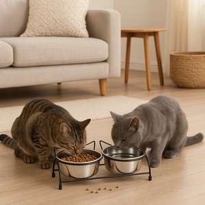 Ciotola per Animali Domestici Yommy in Acciaio Inox, Design Anti-Ribaltamento e Antiscivolo, Facile da Pulire, per Cani e Gatti - Product Image 6