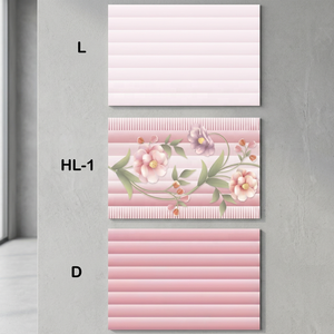 Light Pink Vesuvian 3D Decorative Highlighter Drawing Room Glossy Glazed Ceramic <b>Wall</b> Tiles 200x300mm Vistaar - Product Image 6