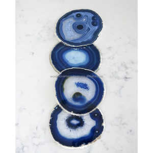 Posavasos de ágata de alta calidad pulidos ecológicos artesanías naturales hechas a mano India tamaño personalizable boda decoración del hogar a granel - Product Image 4