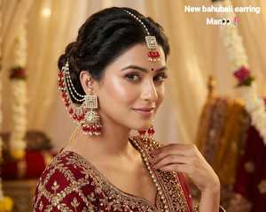 ต่างหูแบบห้อยสไตล์วินเทจสำหรับเจ้าสาว  ชุบทอง  ได้รับการรับรองจากผู้ที่ไม่ใช่ฝ่ายใด  ชุดเครื่องประดับแบบดั้งเดิม  คุณภาพสูง - Product Image 1