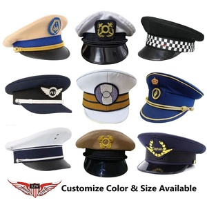 Gorra de Uniforme de Capitán de América Premium al por Mayor de KEW |   Gorra con Visera Bordada con Hoja de Roble Plateada |   Gorra para desfiles y ceremonias - Product Image 5