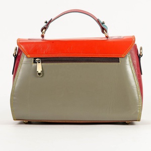<b>Small</b> Recycled Leather Satchel Handbag Hot Selling Rainbow Color Purse Women's Stylish Unique Multi Uses Sustainable Sling Bags - Product Image 3